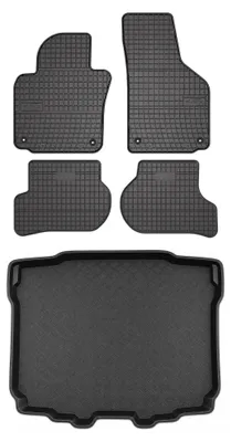 Obrázek produktu pro Gumové autokoberce SolidPRO + vana kufru pro: Skoda Yeti 2009-2017 verze s opravnou sadou 5 ks
