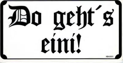 Produktbild von Schild - DO GEHTS EINI - Gr. 15 x 7,5 cm - 308101