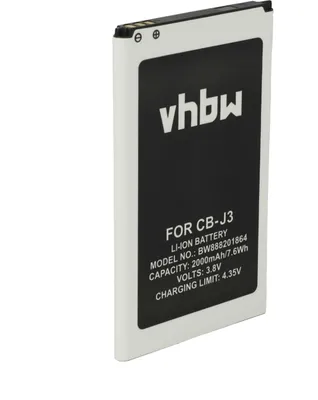 Produktbild von vhbw Akku kompatibel mit Cubot J3 Handy Smartphone Telefon (2000 mAh, 3,8 V, Li-Ion)
