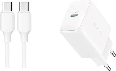 Produktbild von Joyroom 20W USB-C Ladegerät + 1m Kabel - Weiß