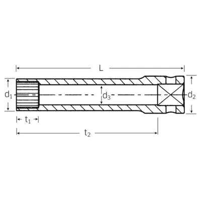 Produktbild von Stahlwille 40aLSP Spline-Drive-Nuss 1/4" 10 mm