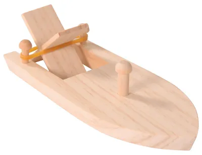 Obrázok produktu pre EDUPLAY 210276 Loďka s gumovým pohonom, 17 x 7,5 x 4 cm, prírodná