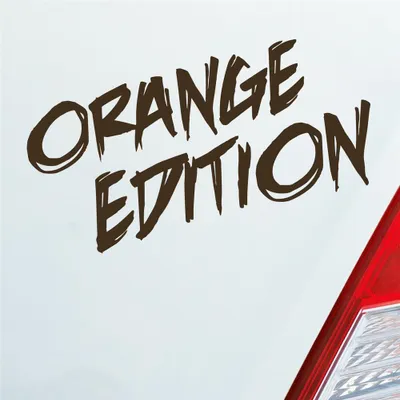 Produktbild von Auto Aufkleber Orange Edition Auto Car Tuning Motorrad 15x7 cm Braun Sticker Heckscheibenaufkleber
