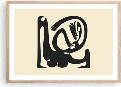 Produktbild von Gerahmtes Poster - Rahmen in heller Eiche - Surreal Charakter Kontrast - 70x50 cm - Wand Bild - Wanddeko - Wandbilder - Kunstposter - Wandposter - Bilderrahmen - Bilder - Kunstdruck - P2NAA70x50-4615