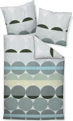 Produktbild von Janine Design Bettwäsche-Garnitur Mako-Satin 87104 J. D. Farbe salbeigrün Größe 135x200+80x80