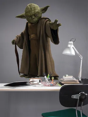 Produktbild von Komar Deco-Sticker "Star Wars Yoda" 100 x 70 cm, grün/braun, 14721h