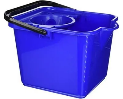 Mopperimer mit Wringer, 12 l, 27,5x35x24,5 cm, königsblau