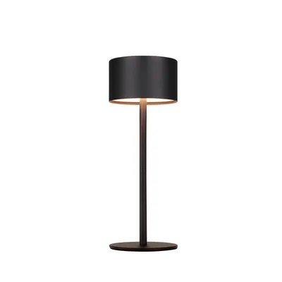 Produktbild von ZMH LED Tischlampe Schwarz Kabellos nachttischlampe Touch Dimmbar Akku Tischleuchte mit 3 Farbtemperaturen Höhenverstellbar USB Aufladbar
