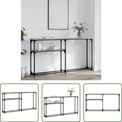 Produktbild von The Living Store Konsolentisch Grau Sonoma 145x22,5x75 cm Holzwerkstoff
