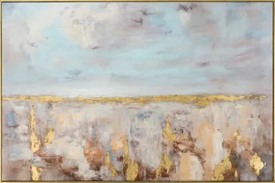 Produktbild von ArtUniverse Leinwandbild Goldener Horizont I 80 x 120 cm