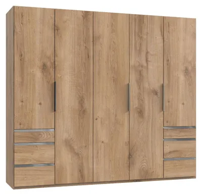 Produktbild von Kleiderschrank Level Drehtürenschrank mit Schubladen Ausführung wählbarPlankeneiche