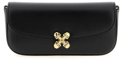 Zdjęcie produktu dla Torebka Alexander McQueen na ramię, wykonana ze skóry cielęcej, kolor czarny, numer modelu: 8360371MAAE1000