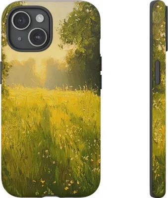 Produktbild von Sonnenbeschienene Wiesenlandschaft – Hülle Kompatibel mit iPhone 15