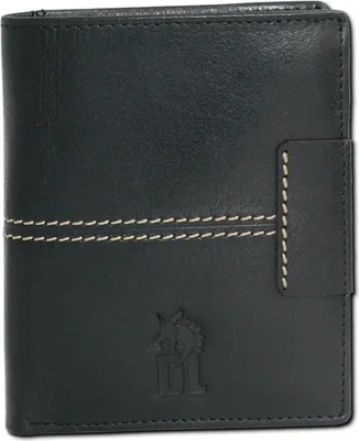 Produktbild von DrachenLeder Echtleder Herren Portemonnaie schwarz 9,5x12x3cm D2OPT102S