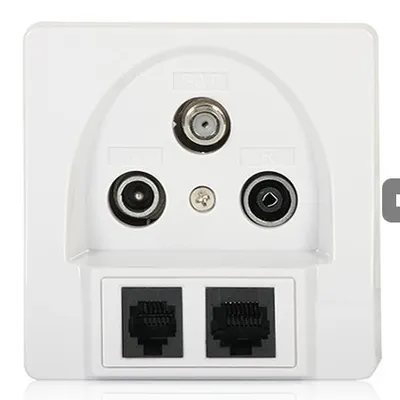 Obrázok produktu pre Zásuvka TV/R/SAT/RJ-45/RJ-11 - pripojenie