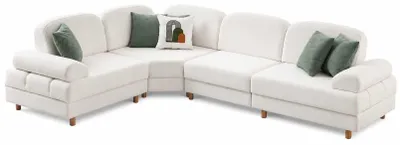 Productafbeelding van Hoekbank, L-vormig, woonkamer, design, gestoffeerde bank, elegant meubel