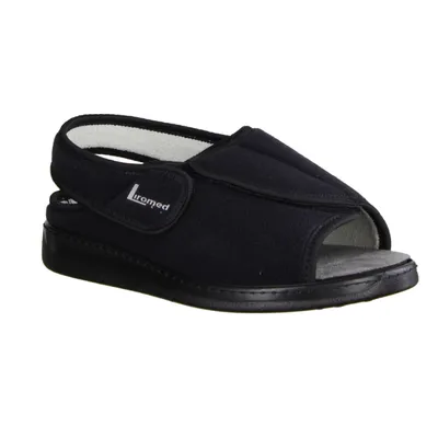 Produktbild von Liromed 475-Z1 Verbandsandale, Uni, Textil, Schwarz, NEU - Haus - hüttenschuhe Damen Hausschuhe, Schwarz