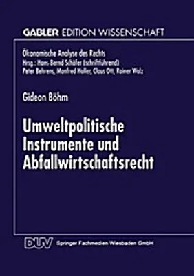 Produktbild von Umweltpolitische Instrumente und Abfallwirtschaftsrecht