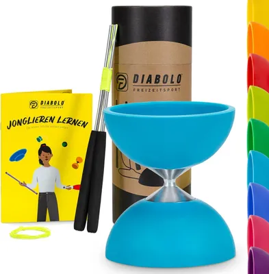 Imagen del producto de Juego de jonglería con varillas de aluminio, color turquesa, para principiantes