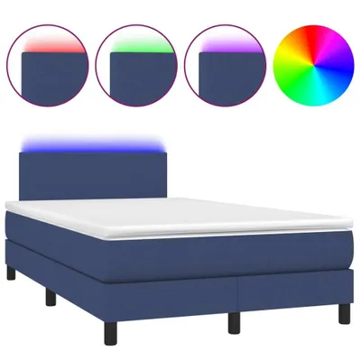Obrázok produktu pre vidaXL Boxspring posteľ s matracom a LED modrou látkou 120x200 cm