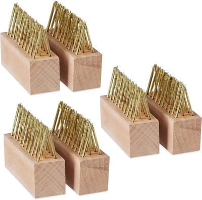 Productafbeelding van Set van 6, onkruid & mos verwijderen, stalen borstel, reserve onkruidborstel, tuin, natuur/goud