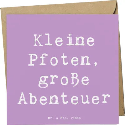 Produktbild von Mr. & Mrs. Panda Glückwunschkarte Spruch Chihuahua Abenteuer - Lavendeltraum - Geschenk, Grußkarte, Hunderassen, verspielte Hunde, anpassungsfähige, faltkarte, Hund