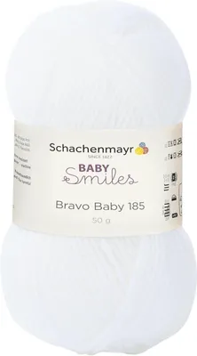 Obrázok produktu pre Schachenmayr Bravo Baby 185, 50 g, biela, priadza na ručné pletenie