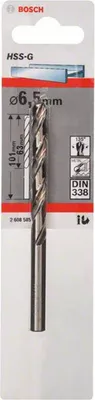 Zdjęcie produktu dla Wiertło do metalu HSS-G, DIN 338, 6,5 x 63 x 101 mm, opakowanie 1 szt