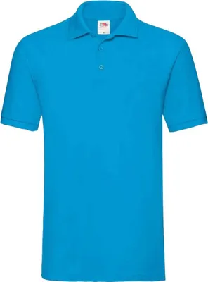 Produktbild von Fruit of the Loom Herren Premium Baumwolle Pique Polo Shirt PC3887 (3XL) (Azurblau)