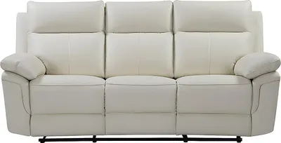 Produktbild von Vente-unique PAKITA, Liegestuhlsofa, Wohnzimmer, Elfenbein, 3 Sitz(e), Elfenbein, Leder