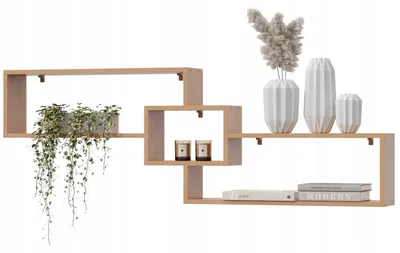 Produktbild von EstiloHome Wandregal CIRA 160 cm, Buche – Hängeregal auch für Dachschrägen