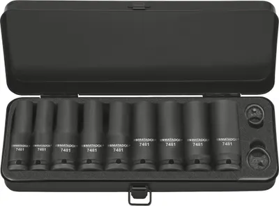 Produktbild von Kraft-Steckschlüssel-Satz L, 13-tlg., 12,5 mm (1/2"): 10-24 mm