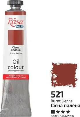 Obrázok produktu pre Olejová farba burnt sienna 521, 45 ml – Rosa