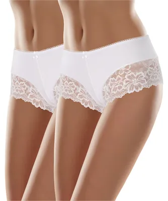 Produktbild von Merry Style Damen Boxershorts MSGAB107 (Weiß (2Pack), 40 (Herstellergröße: L))
