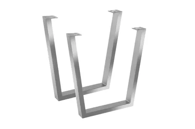 Produktbild von Tischgestell 2er Set Roheisen lackiert 70x10x74 cm silber V-Gestell