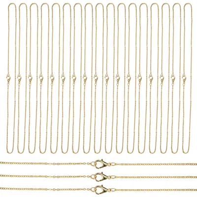 Gliederkette Gold 45 cm – 20 Stück für DIY-Schmuck