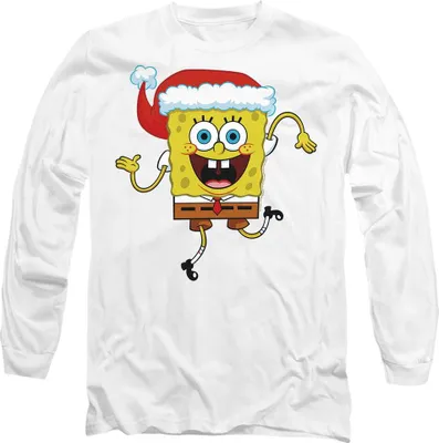 Obrázok produktu pre SpongeBob SquarePants - Tričko pre mužov/dámy uni - vianočný dizajn TV10543 (L) (Biela)