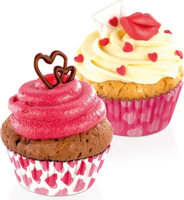 Produktbild von Muffin-Körbchen DELÍCIA ø 6 cm, 60 St., Herzchen