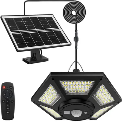 Immagine prodotto di yowin: Faro solare a LED da 180 LED, 1000 lumen, con sensore di movimento e telecomando