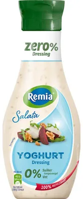 Produktbild von Remia Salata Zero% Joghurt Dressing 250ml – Fettfrei, Leicht & Cremig