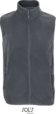 Immagine prodotto di SOLs 03822 | Unisex Factor Scaldacorpo in pile con zip - Colore: Grigio antracite (tinta unita) - Taglia: L