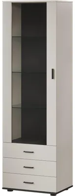 Produktbild von Vitrine SINDI SH1J kaschmir / schwarz