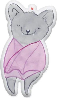 Produktbild von Mr. & Mrs. Panda Dekokissen Fledermaus Chillt 70 cm - Weiß - Geschenk, Stofftier, Dekoration, Plüschtier, Kuscheltier, Plüschkissen, Formkissen