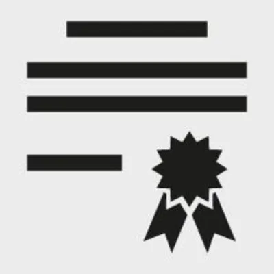 An icon representing a document with a seal.