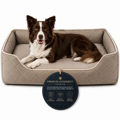 Image de Canapé pour chien couchage lavable housse amovible tissu d’ameublement L 75x60 cm, Image générée par une IA