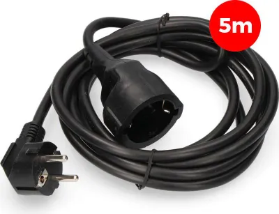 Produktbild von Verlängerungskabel EDM 3 x 1,5 mm Schwarz 5 m