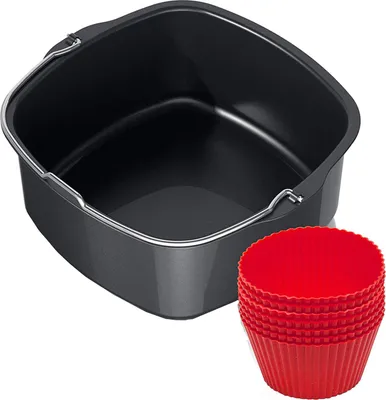 Obrázek produktu pro Philips Airfryer Accessory HD9925 Sada na pečení L, Sada příslušenství, Philips, Černá, Červená, Ocel, 164 mm, 174 mm