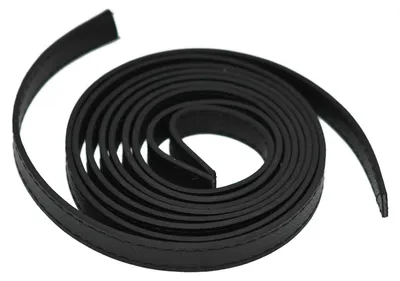 1 Paar Taschen-Griffe Rohlinge Kunstleder schwarz 15 mm x 1.2 m x 2.5 mm