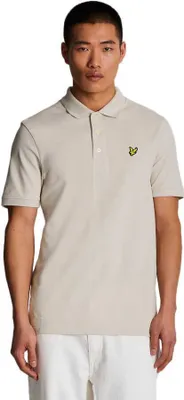 Obrázek produktu pro Lyle & Scott Jednobarevné polo tričko s krátkým rukávem, béžové, XS, pánské, béžové, XS