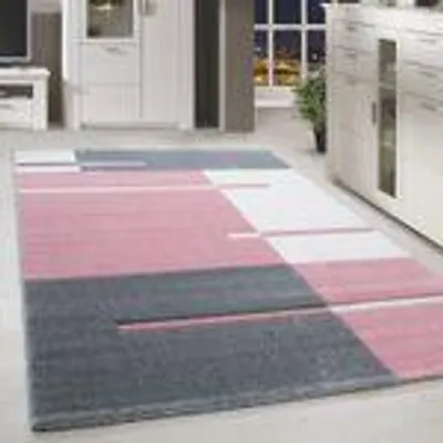 Produktbild von Homebyhome Designer Wohnzimmer Teppich Modern Weicher Kurzflor Teppich Konturenschnitt Pflegeleicht, Grösse: 120x170 cm
